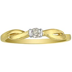 10k Yellow Gold Diamond Promise Ring ( I/J, I2 )