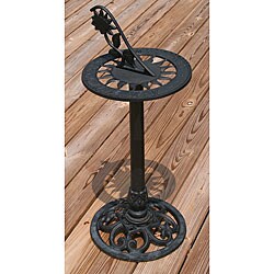 Black Cast Iron Sunflower Sundial