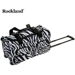 Rockland Zebra 22-inch Carry On Rolling Duffel Bag
