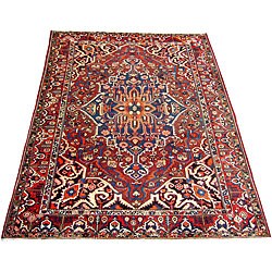 Persian Bakhtiari Burgundy/ Navy Rug (9' x 12')