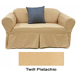 Twill Pistachio Sofa Slipcover
