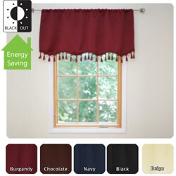 Single Solid Blackout Window Valance