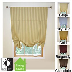 Hotel Stripe Insulated Tie-up 63-inch Blackout Panel