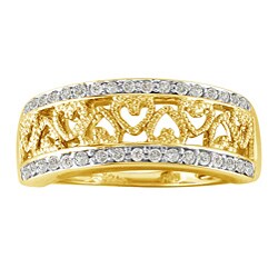 10k Yellow Gold 1/4ct TDW Diamond Heart Ring (J, I2-I3)