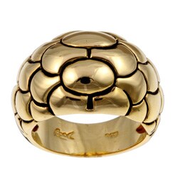 Caribe Gold  14k over Sterling  Silver Dome Ring
