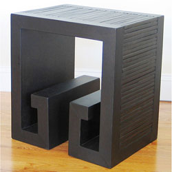 Asian Dark Mahogany Accent Table