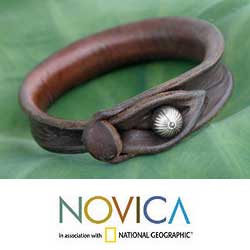 Leather 'Sleek Chic' Bracelet (Thailand)