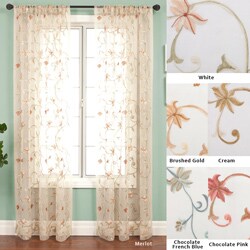 Fleur Rod Pocket 84-inch Curtain Panel