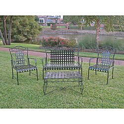 Wrought Iron Settee Patio Set
