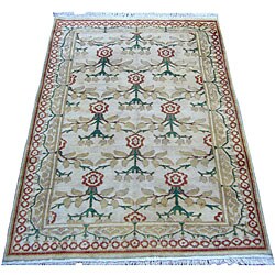 Indo William Morris Ivory Rug (6' x 9')