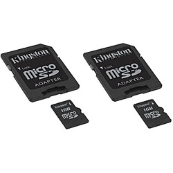 Kingston 1GB Micro SD Memory Card (Case of 2)