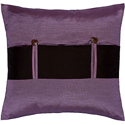 Lavender and Black Thai Silk Cushion Cover