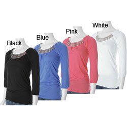 Energie Junior's Sequined Neck Top