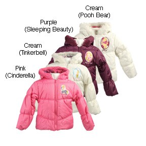 Disney Toddler Girl's Hooded Bubble Jacket