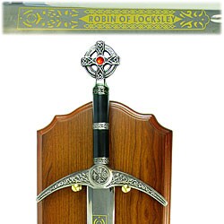 Robin of Locksley Replica Sword with Plaque