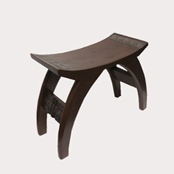 Handcrafted Modern Fante Bow Bench (Ghana)