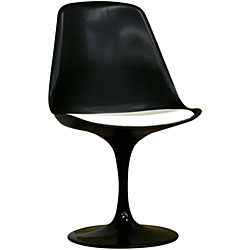 Redd Black Chair with White PVC Cushion
