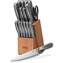 Stainless Steel/ Bamboo 16-piece Knife Set