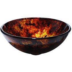 Kraus 14-inch Fire Opal Glass Vessel Sink