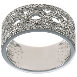 Maddy Emerson Sterling Silver 1/5ct TDW Diamond Ring