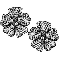 18k White Gold 4 1/3ct TDW Diamond Flower Earrings (F-G, SI2)
