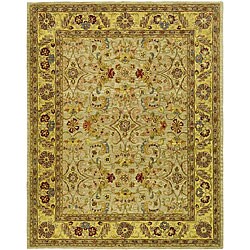 Handmade Classic Kasha Gold Wool Rug (6' x 9')
