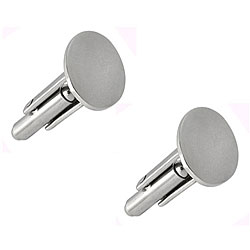 Stainless Steel Oval Cuff Links