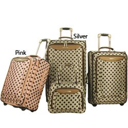 Olympia Spearmint 4-piece Polka Dot Luggage Set