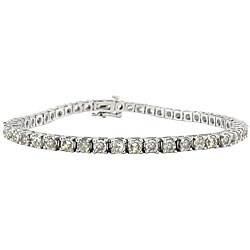 14k White Gold 8ct TDW Diamond 7-inch Tennis Bracelet (J-K, I2)