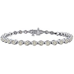 14k White Gold 7ct TDW Diamond 7-inch Bracelet (J-K, I1-I2)