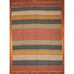 Indo Kilim Hand-knotted Rug (9'6 x 13'6)