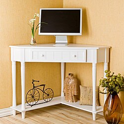 Armstrong White Corner Computer Desk