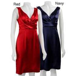 Connected Apparel Women's Retro Crushed Satin Dress