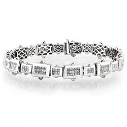 14k White Gold 5ct TDW Diamond Tennis Bracelet (G-H, VS)