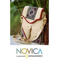 Hemp 'Miracle Red' Shoulder Bag (Thailand)
