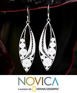 Sterling Silver 'Tendrils' Earrings (Thailand)