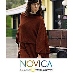 Alpaca Wool 'Hot Cherry' Wrap (Peru)