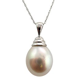 DaVonna 14-kt. White Gold & South Sea Pearl Pendant (10-13 mm)