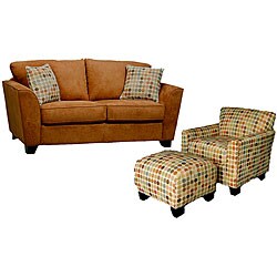 Gaff Spice Sofa and Park Ave Chair and Ottoman Set