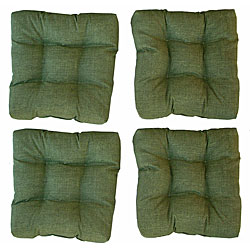 Outdoor Green Dining Chair Cushions (Set of 4)