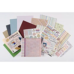 Retro 8x8-inch Scrapbook Album Set
