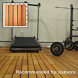 Eucalyptus 5-slat Grooved Deck Tiles (Set of 10)