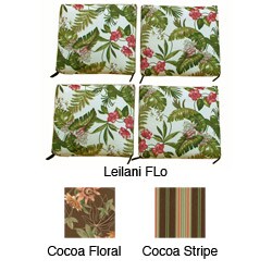 Outdoor Green Dining Chair Cushions (Set of 4)