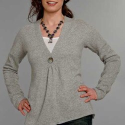 Lusso Women's Cashmere One-button Cardigan Sweater