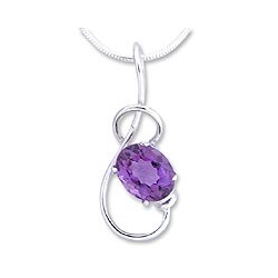 Sterling Silver Amethyst 'Melody' Necklace (India)