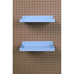 Epoxy-coated Steel Pegboard Shelf with Hooks