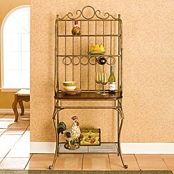 Scrolled Top Baker's Rack