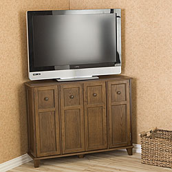 Oak Stained Windsor TV Console