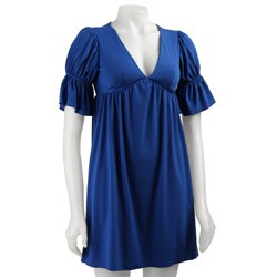 Ruby Women's Poet-sleeve V-neck Dress