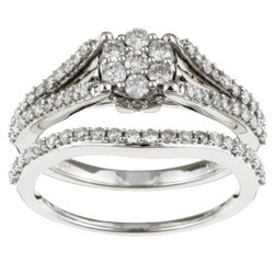 14k White Gold 1ct TDW Diamond Wedding Ring Set (G-H, I2)